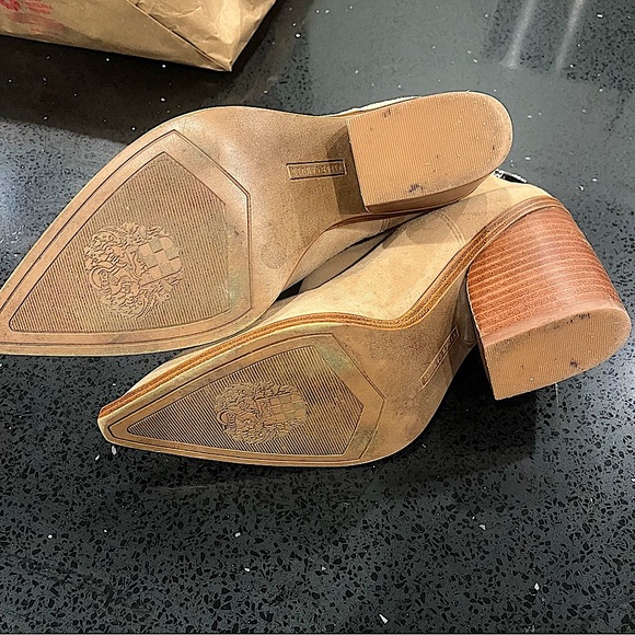 Vince Camuto Gigietta Suede Leather Block Heel Bootie - Picture 15 of 16